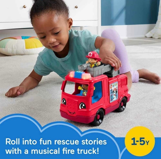 NEW - Fisher Price - Musical Fire Truck with 2 Figures - photo 4