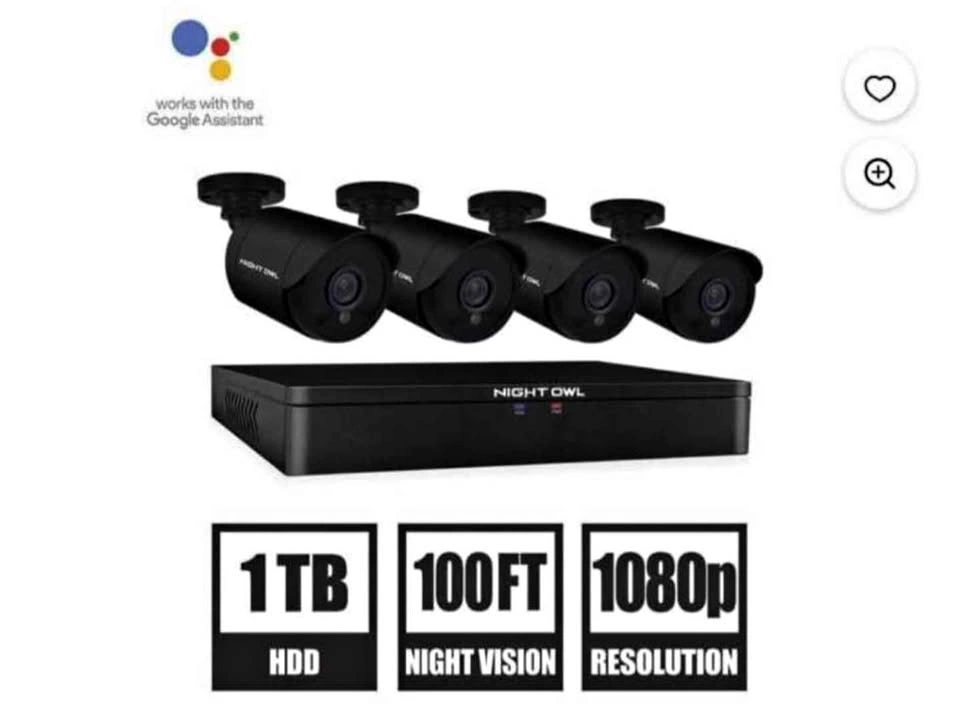 Sealed Night Owl 1080p Security Camera System - 4 Cameras + 1TB
