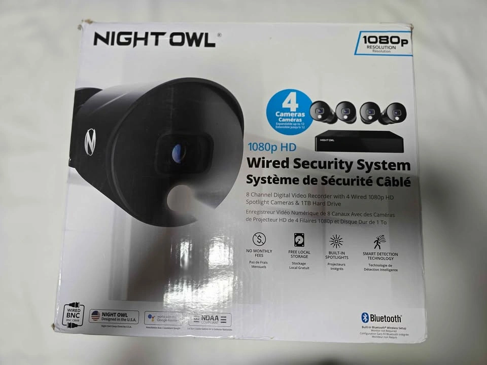 Sealed Night Owl 1080p Security Camera System - 4 Cameras + 1TB - photo 2