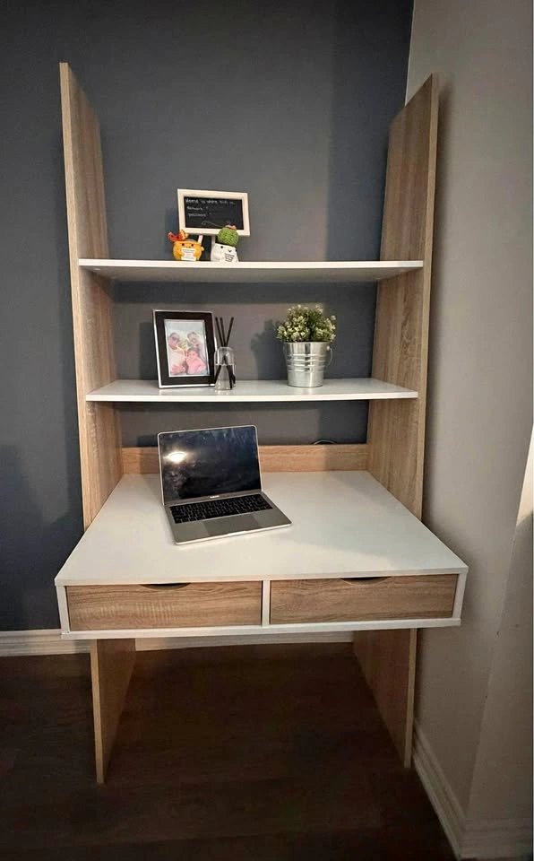 Ladder Desk with shelves and drawers