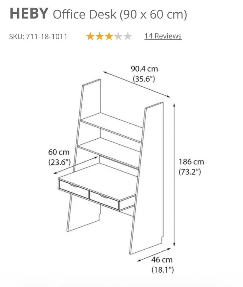 Ladder Desk with shelves and drawers - photo 5