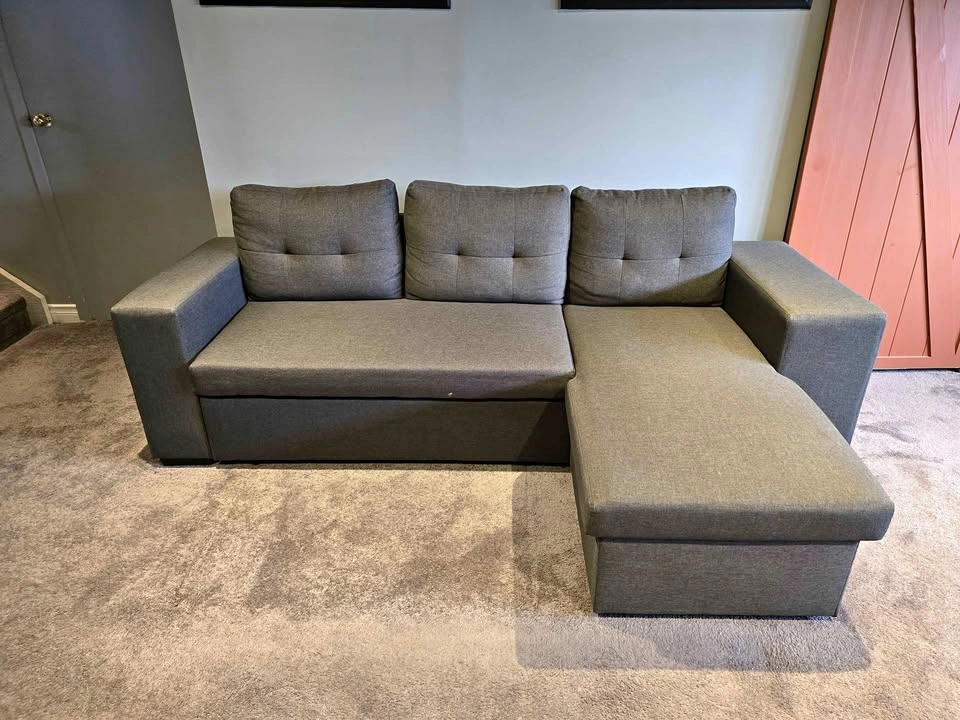 Classic Grey Vintage Couch