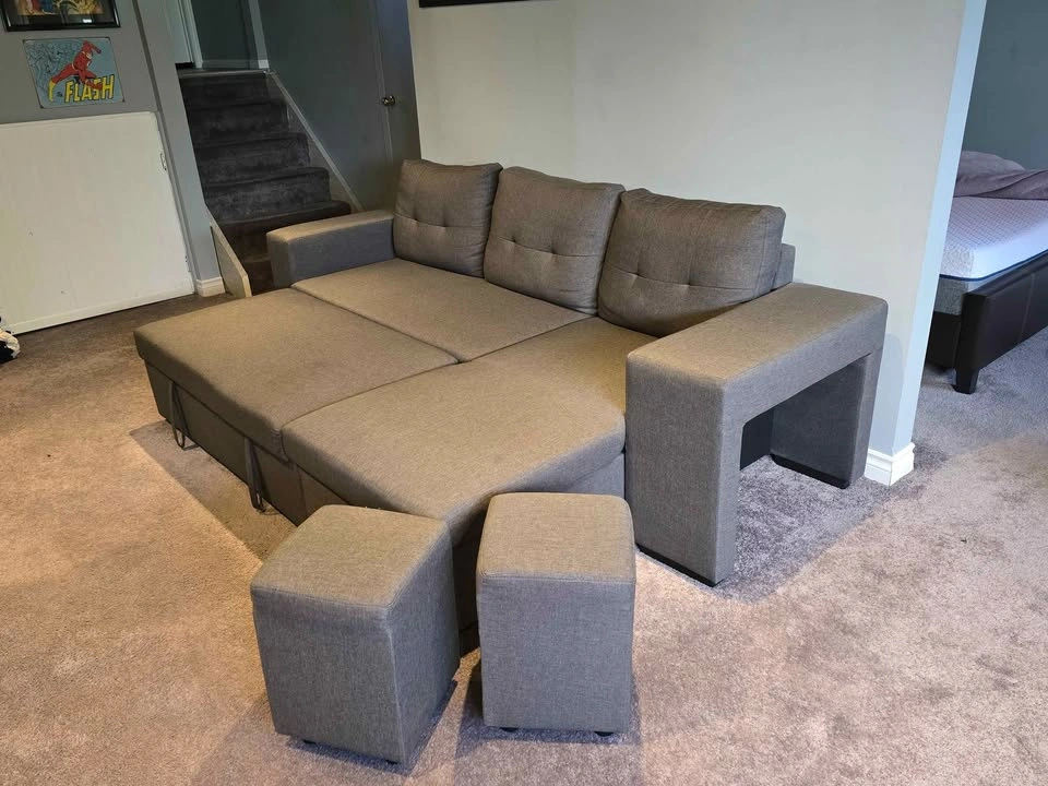 Classic Grey Vintage Couch - photo 2
