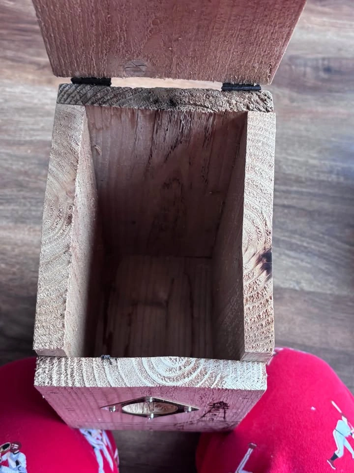 Cedar Bird House, handmade & wood burned with lighthouse - photo 3