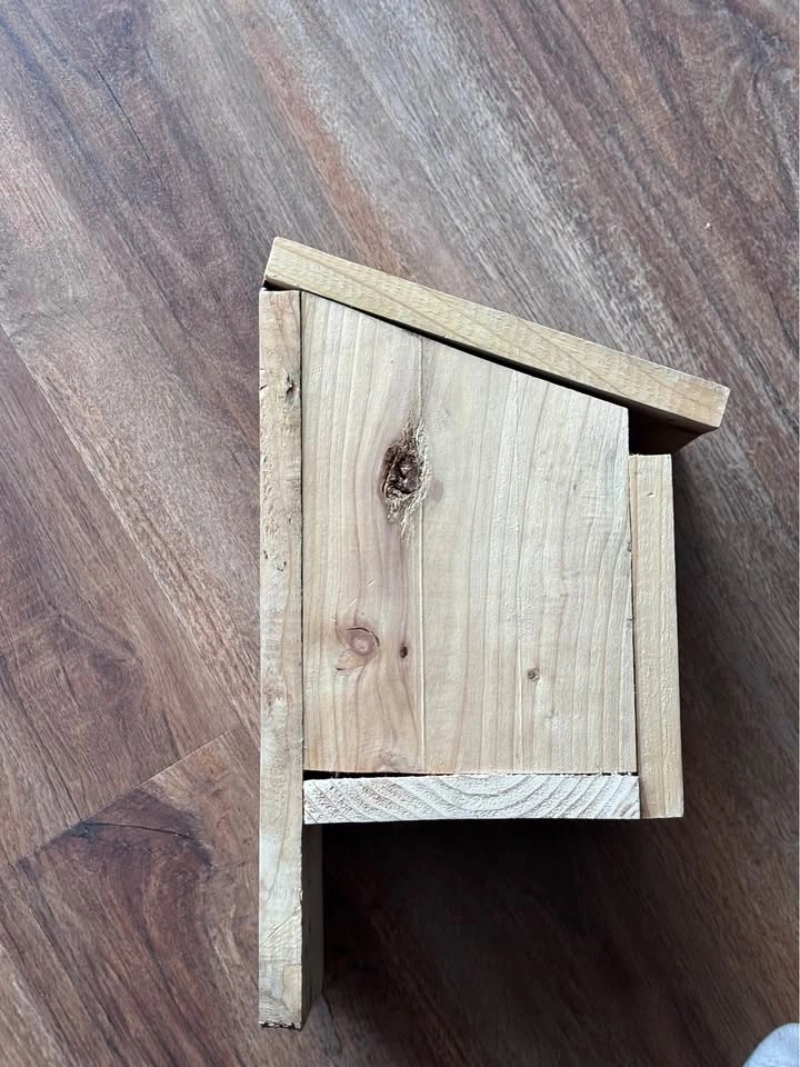 Cedar Bird House, handmade & wood burned with Bluejay - photo 5