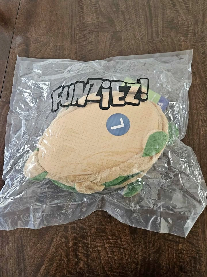 NEW Funziez! Plush Turtle Slippers - Size Large