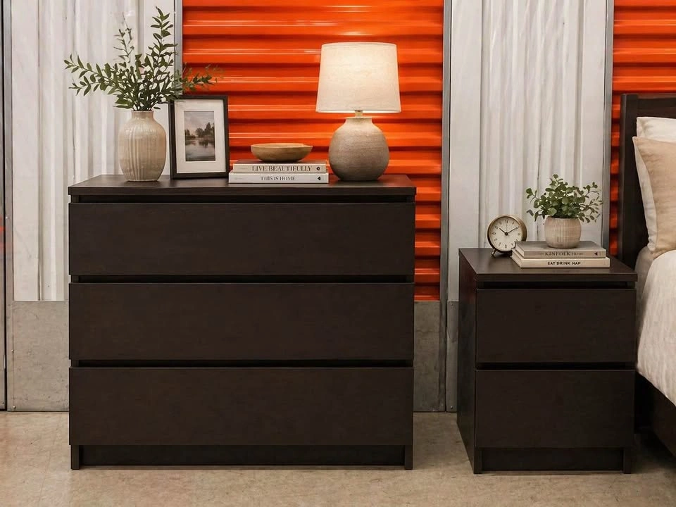 Modern Espresso Dresser + Nightstand Set - photo 3