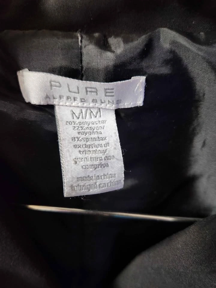 Pure by Alfred Sung Women's Black Blazer size M/M - photo 2