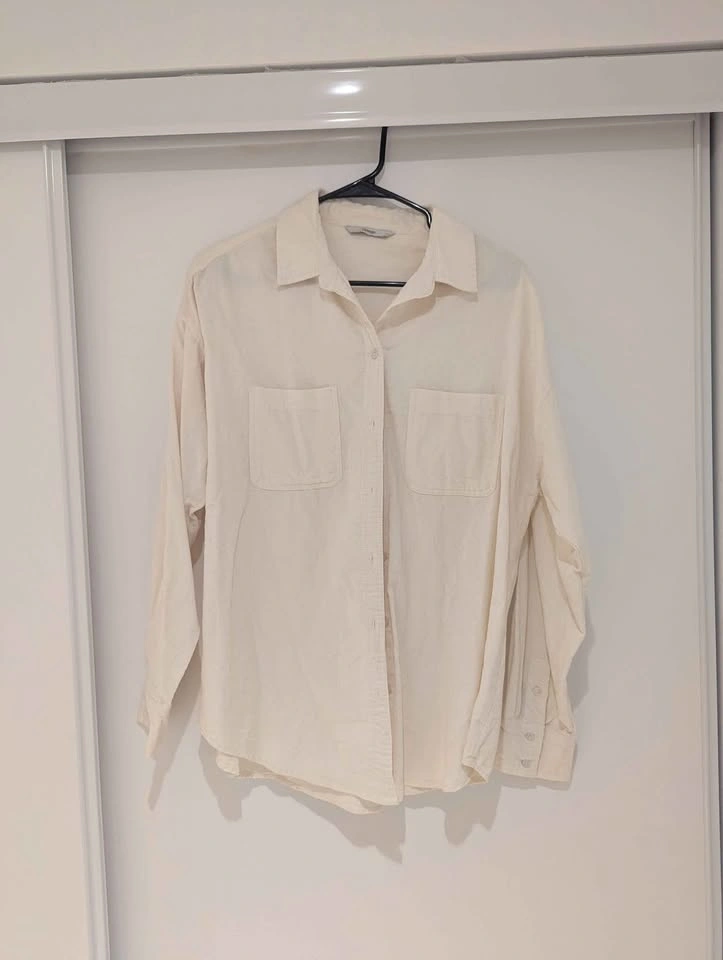 white cordury shirt