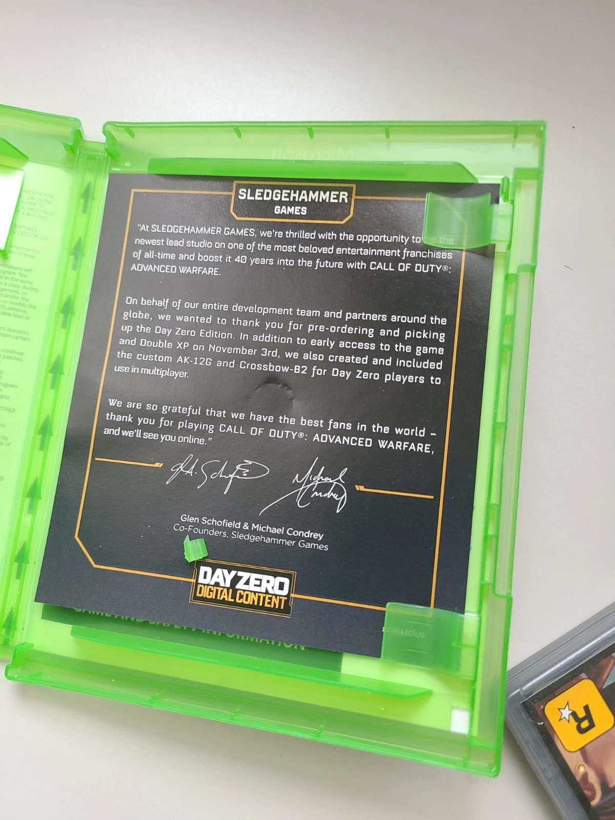 Call of Duty Advanced Warfare Day Zero Edition Xbox One CIB - photo 3