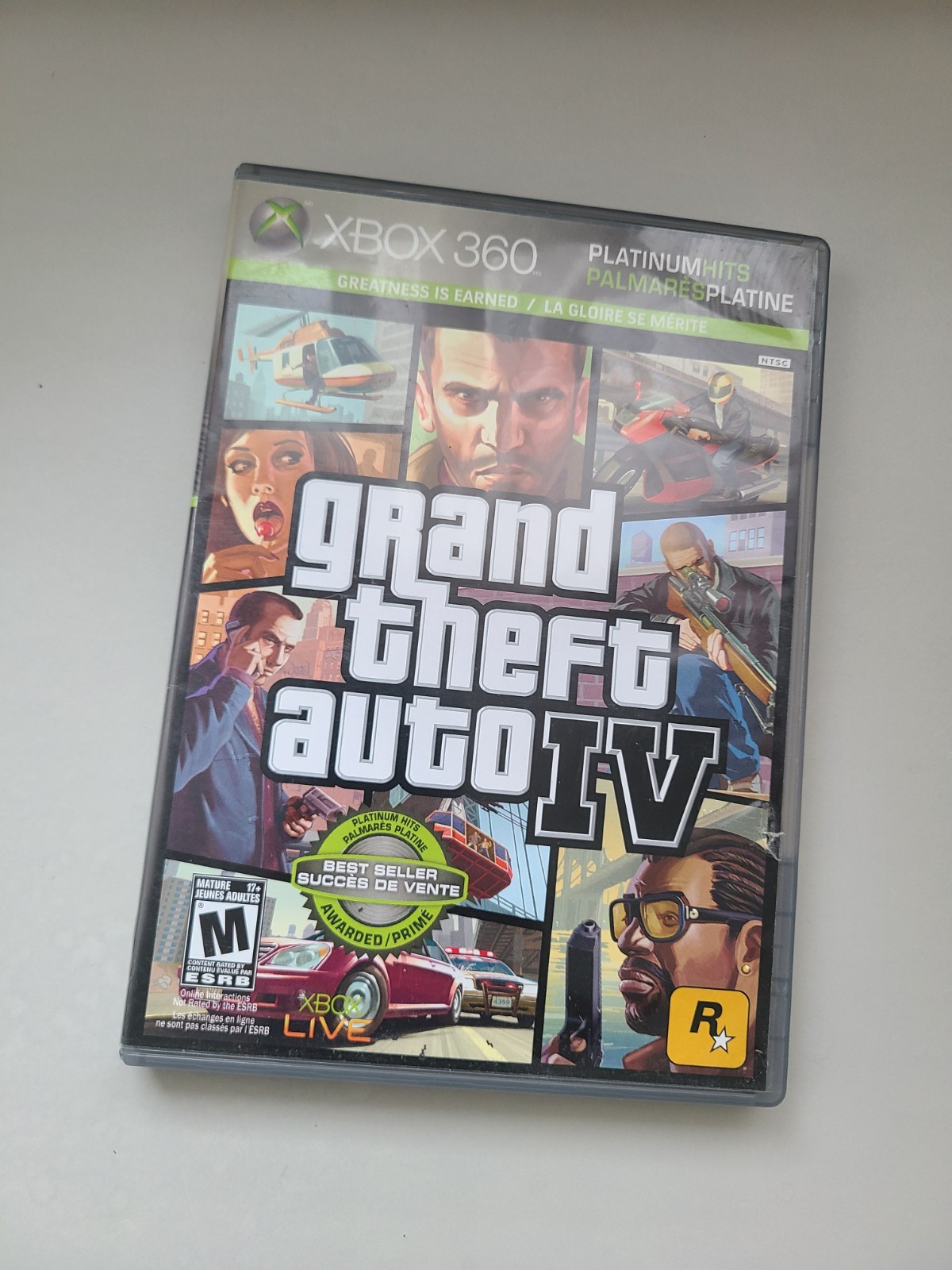 Grand Theft Auto IV (Xbox 360) CIB Platinum Hits w/ Map
