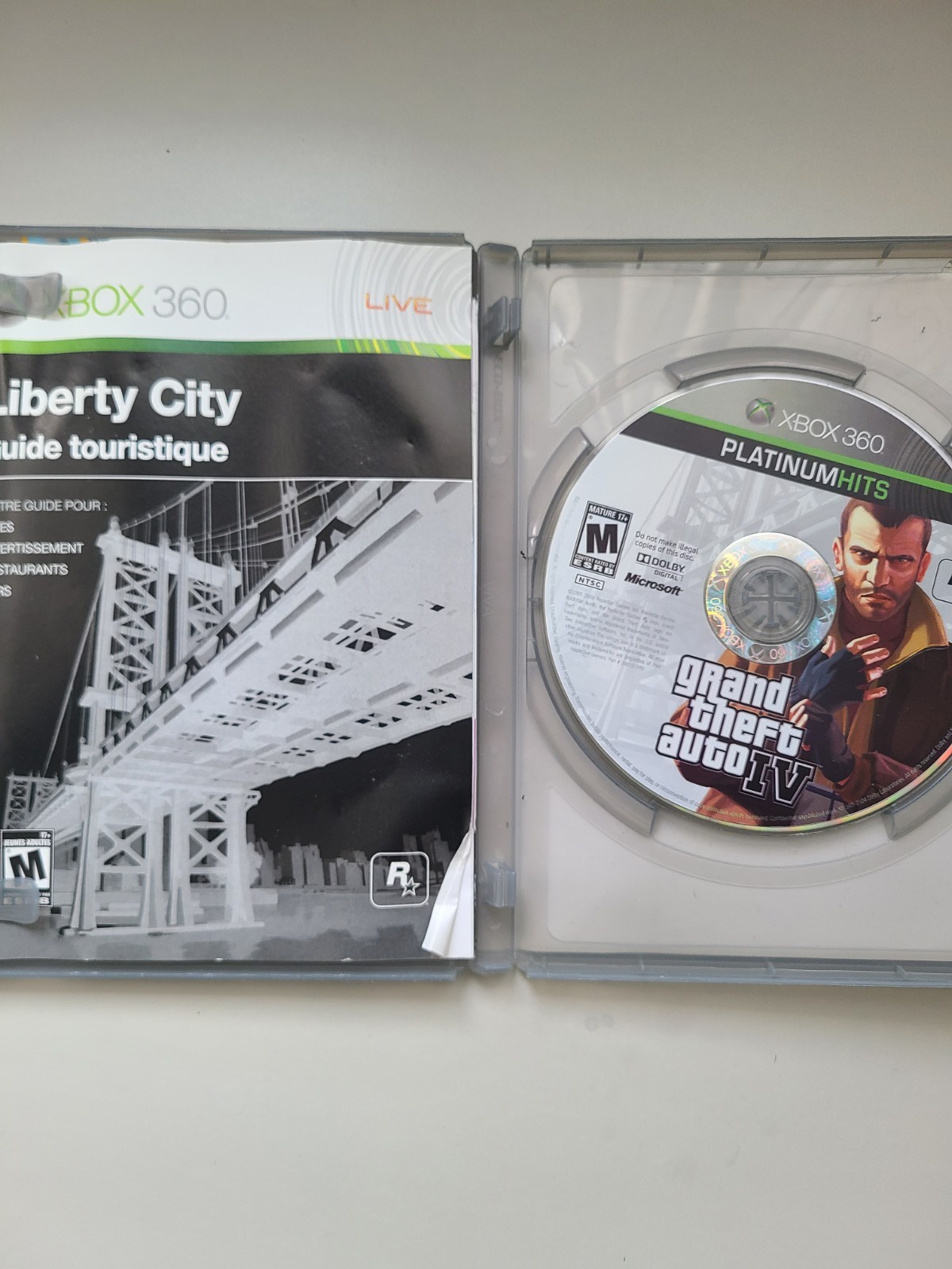 Grand Theft Auto IV (Xbox 360) CIB Platinum Hits w/ Map - photo 2