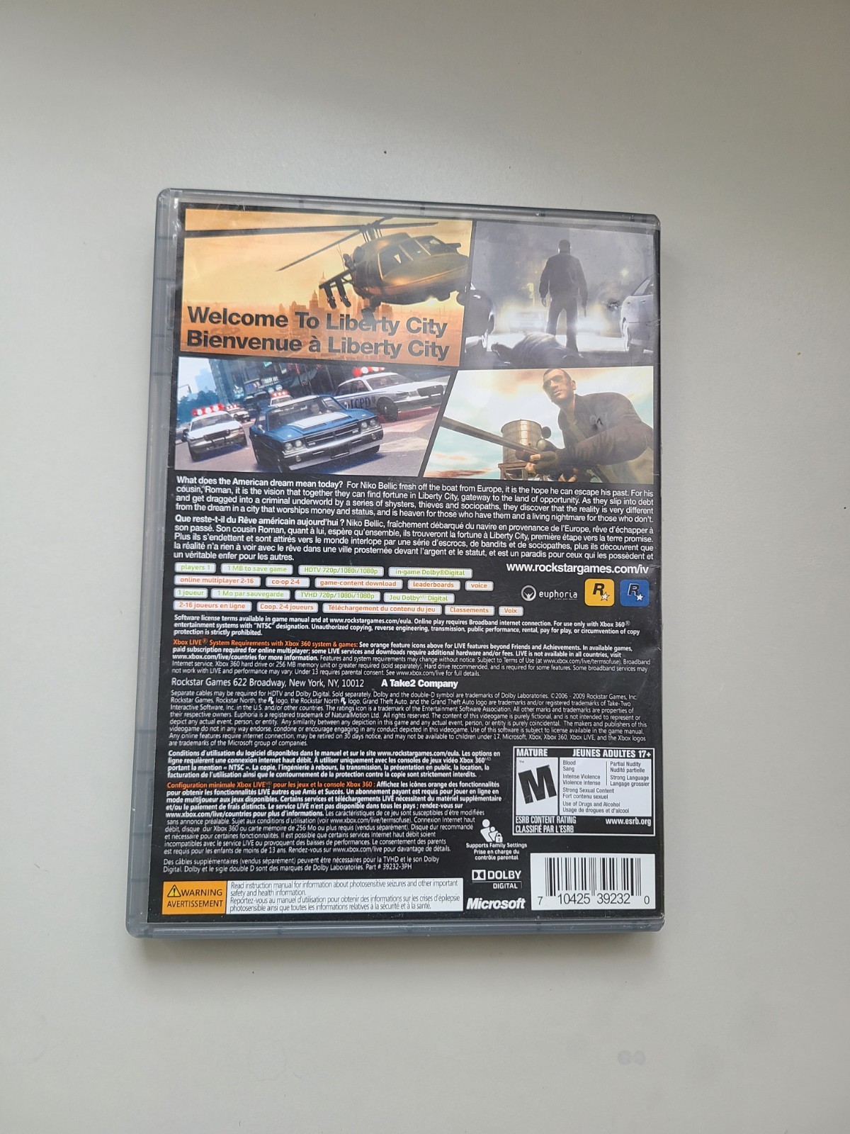 Grand Theft Auto IV (Xbox 360) CIB Platinum Hits w/ Map - photo 4