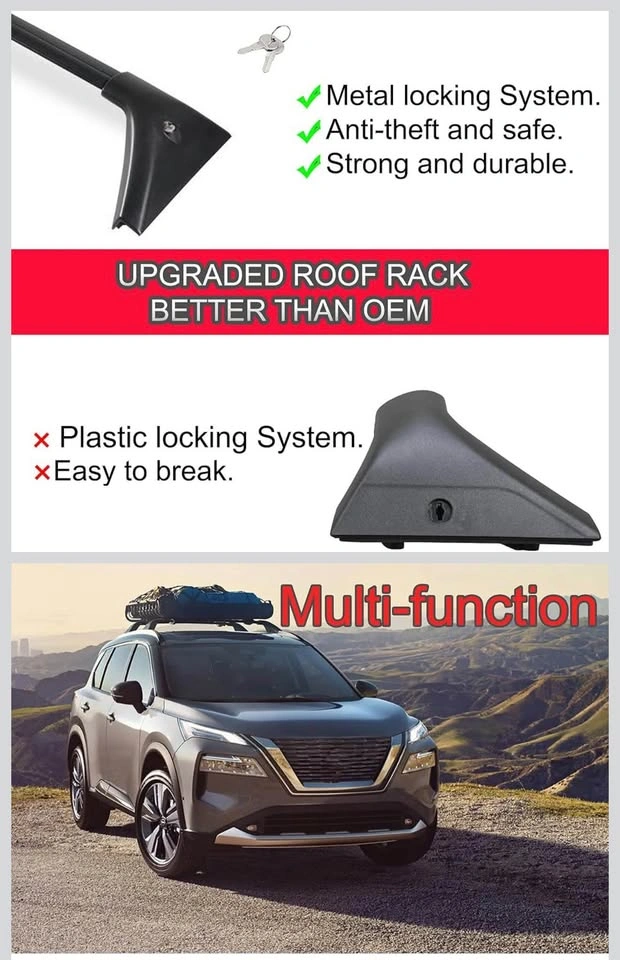 Nissan Rogue Roof Rack Cross Bars (2021-2026) - photo 3