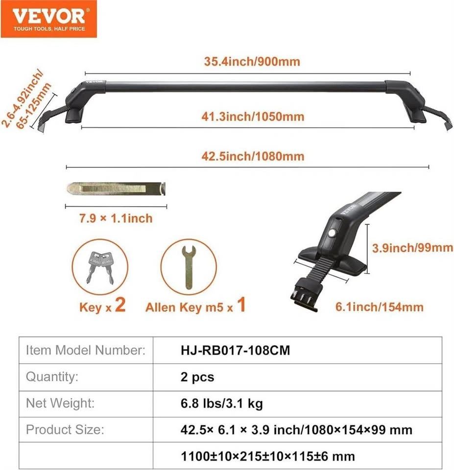 VEVOR Roof Rack Cross Bars - photo 5