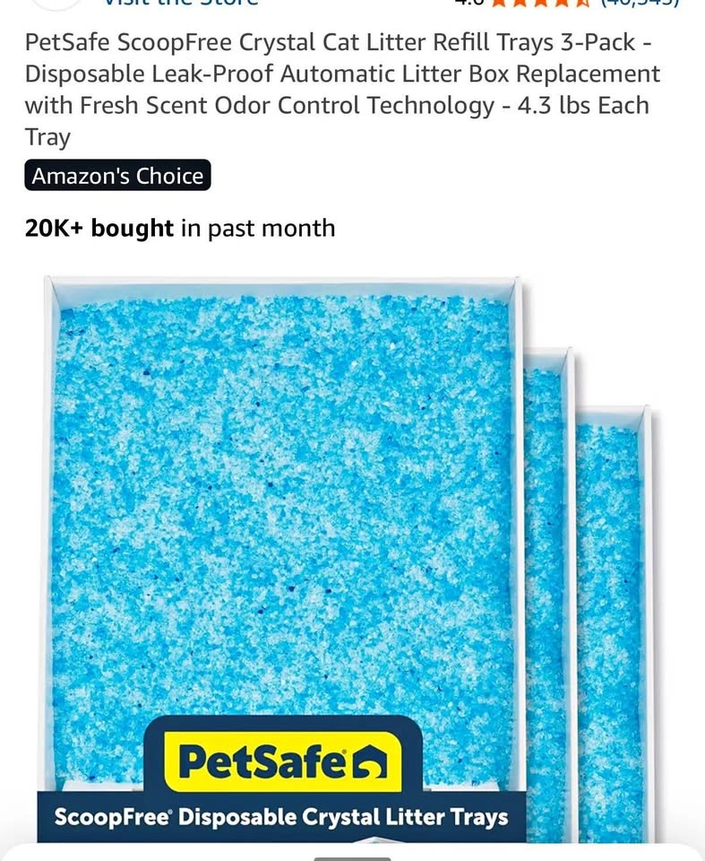 Petsafe ScoopFree Crystal Litter Tray Refills (3 Pack)