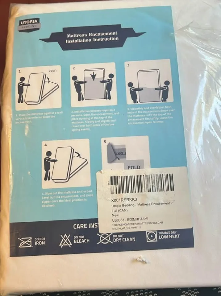 Utopia Mattress Encasement Full, Twin, queen, king /Double image indicator(7)