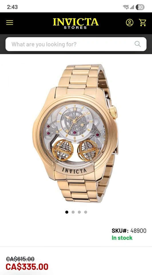 Invicta Specialty Twin Axis Men's Watch w/ Skeleton Dial - 46mm