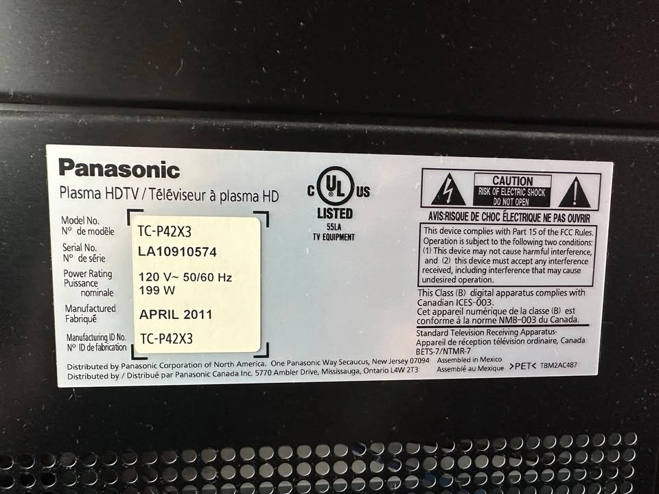 Panasonic Flat Screen TV - 44" - photo 3