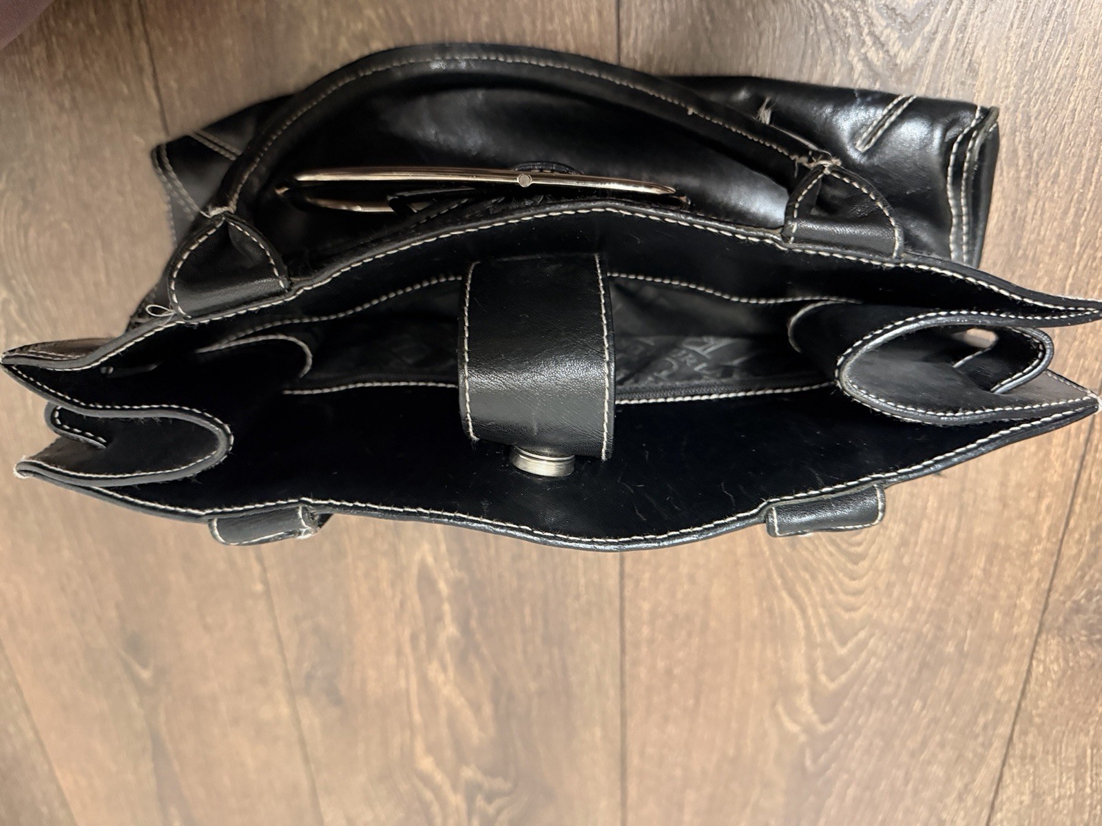 Furla Vittoria M Tote Handbag Nero Black Genuine Leather - photo 2