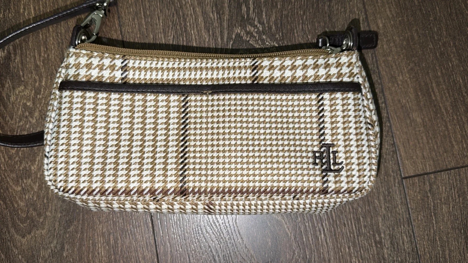 Ralph Lauren Plaid Houndstooth Small Shoulder Bag - photo 4