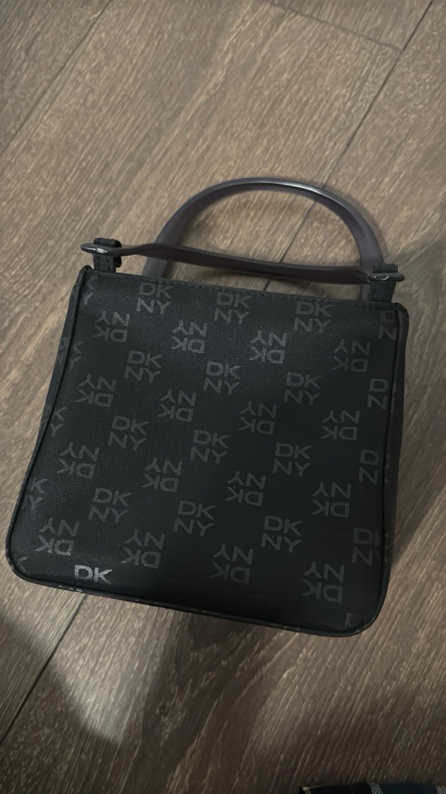 Y2K Vintage Inspired DKNY Monogram Mini Black Tote
