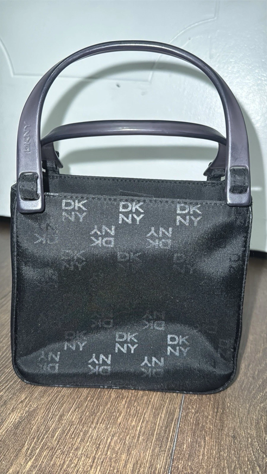 Y2K Vintage Inspired DKNY Monogram Mini Black Tote - photo 3