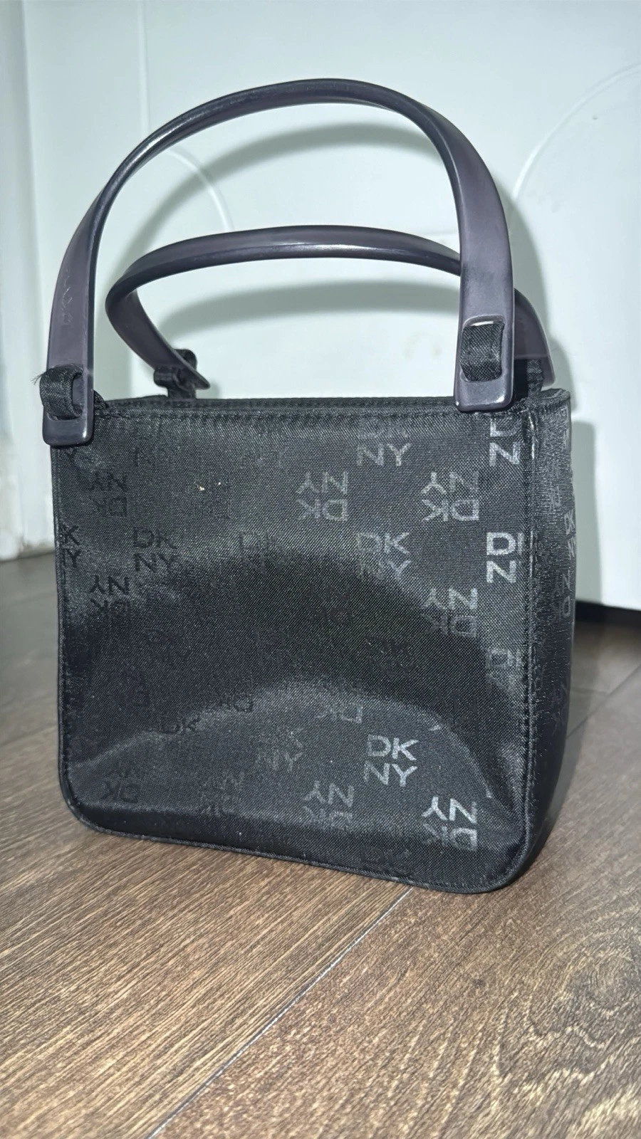Y2K Vintage Inspired DKNY Monogram Mini Black Tote - photo 5