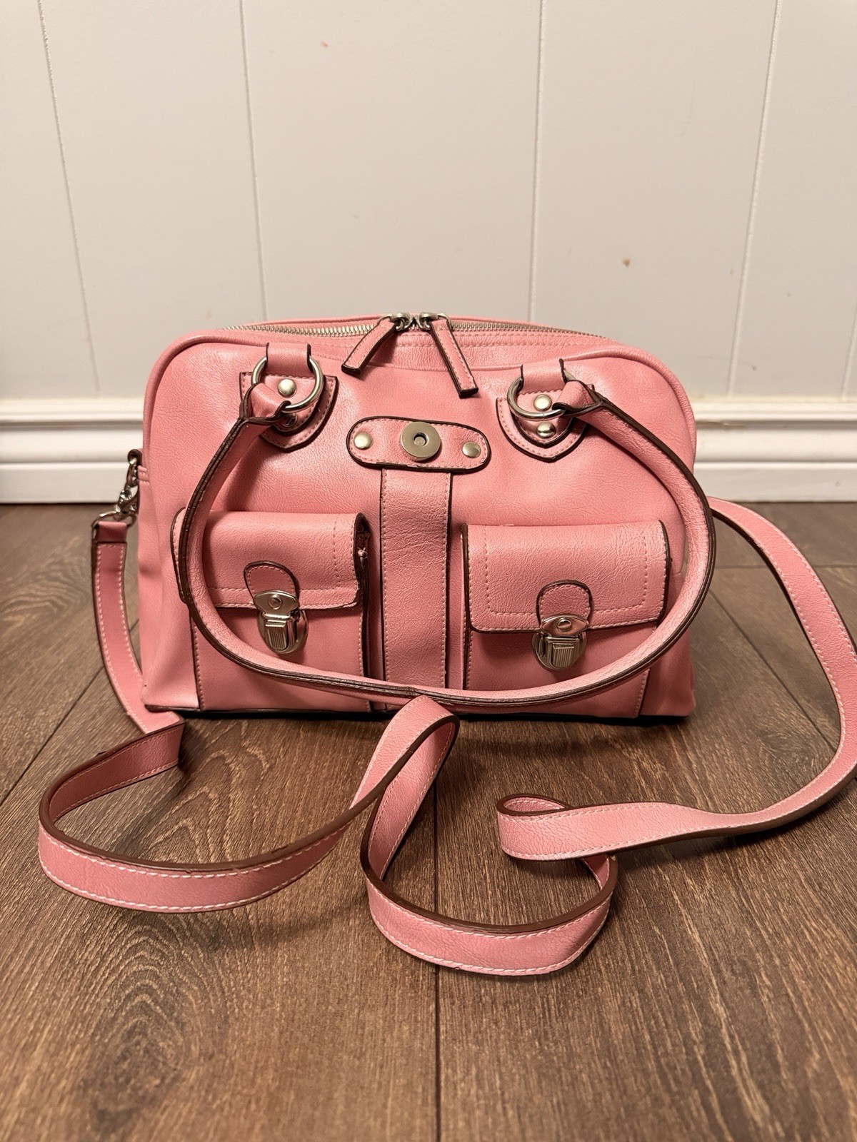 Chic Bubblegum Pink Barbie Core Satchel + Crossbody Strap Y2K - photo 3
