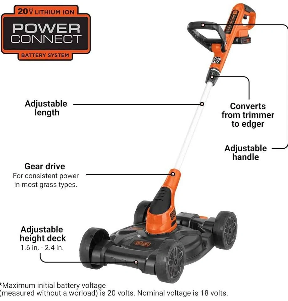 Cordless Lawn Mower, Trimmer, and Edger - photo 2
