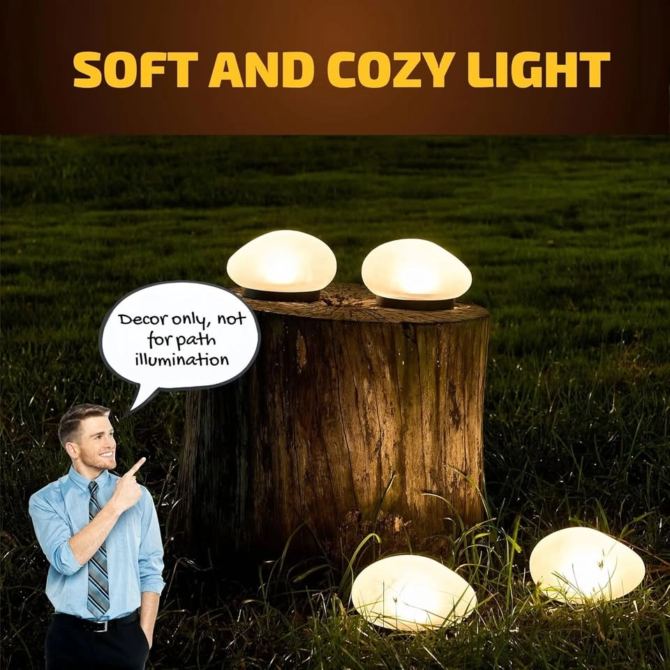 Nature Anywhere Soft & Cozy Glass Solar Lights (4 Pack) - photo 4
