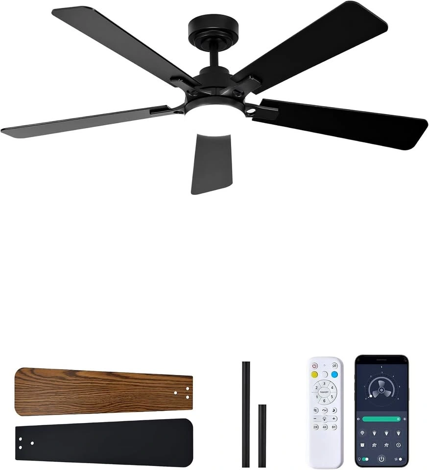 52 Inch Ceiling Fan with Lights and Remote