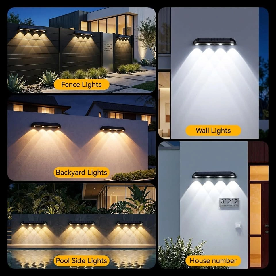 Solar Fence Lights Outdoor Waterproof 4 Packs - photo 4