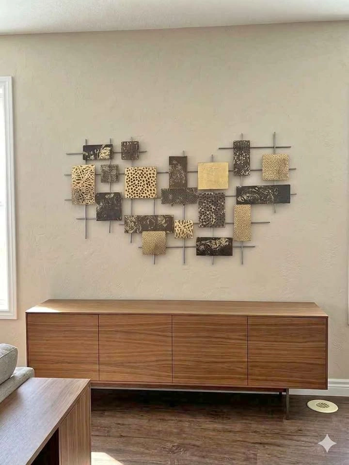 Modern Industrial Geometric Metal Wall Art