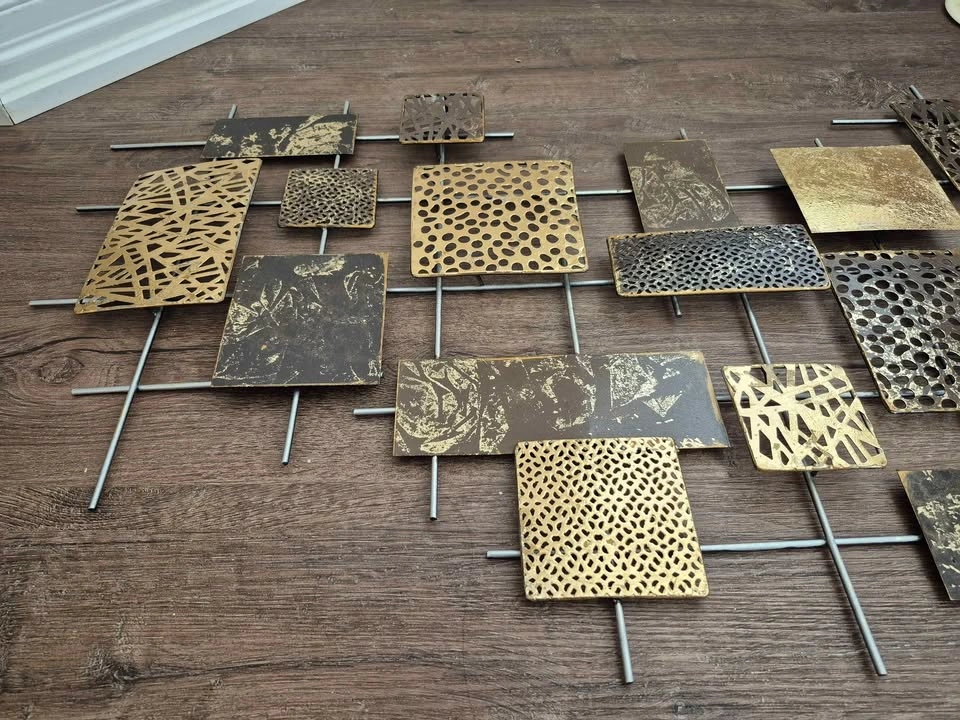 Modern Industrial Geometric Metal Wall Art - photo 4
