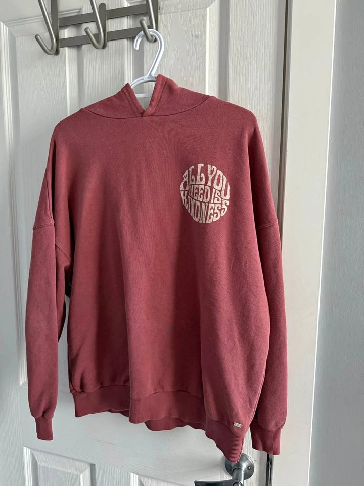Burgundy Graphic Hoodie
