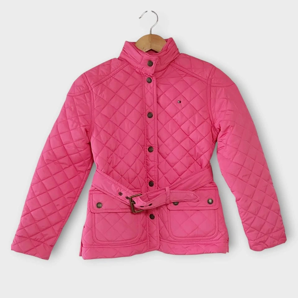Tommy Hilfiger Girl's Pink Quilted Barn Jacket - Large (12-14) - photo 2