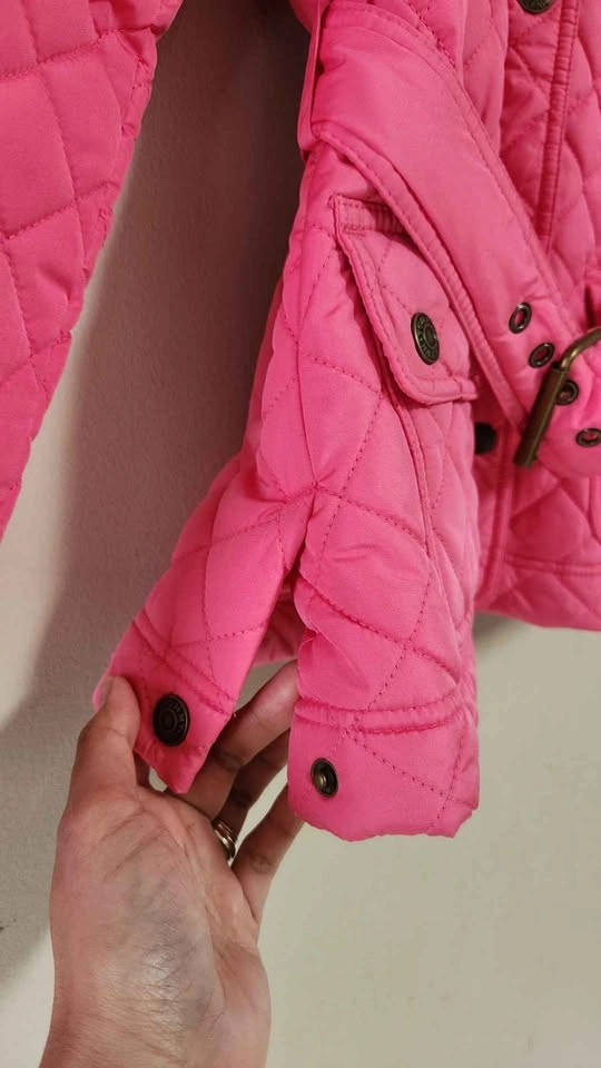 Tommy Hilfiger Girl's Pink Quilted Barn Jacket - Large (12-14) - photo 4