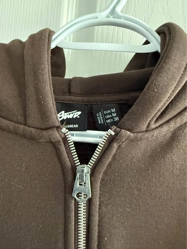 Brown zip up hoodie - photo 3