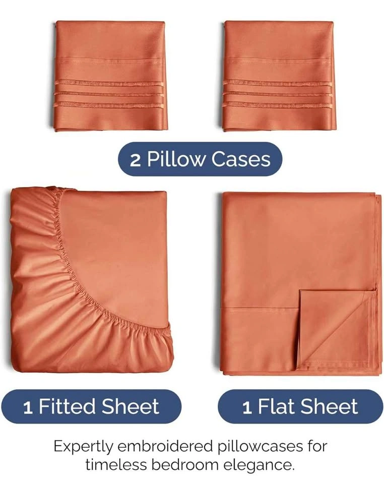 Queen Size 4 Piece Sheet Set - Extra Soft, Breathable & Cooling - photo 4