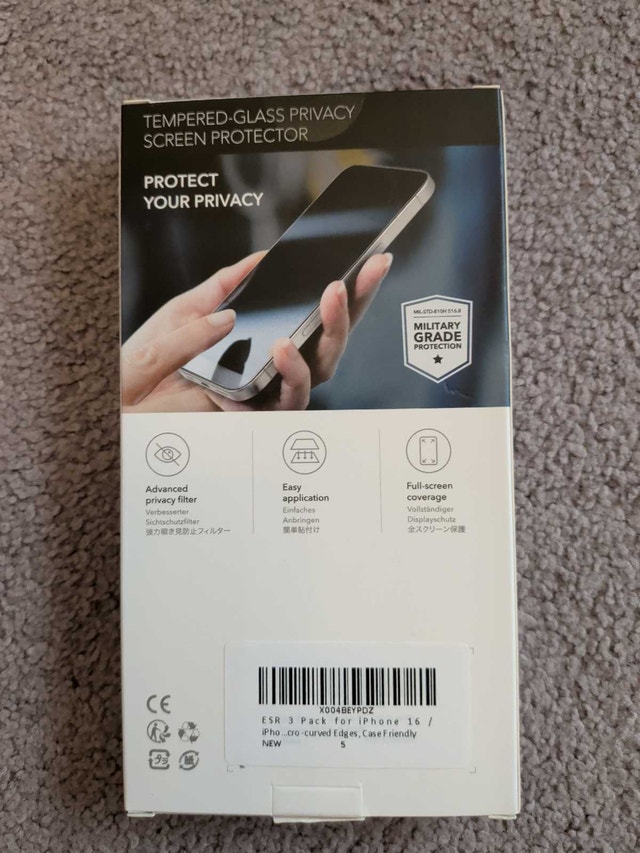 ESR iPhone 16 Privacy Screen Protector - photo 2