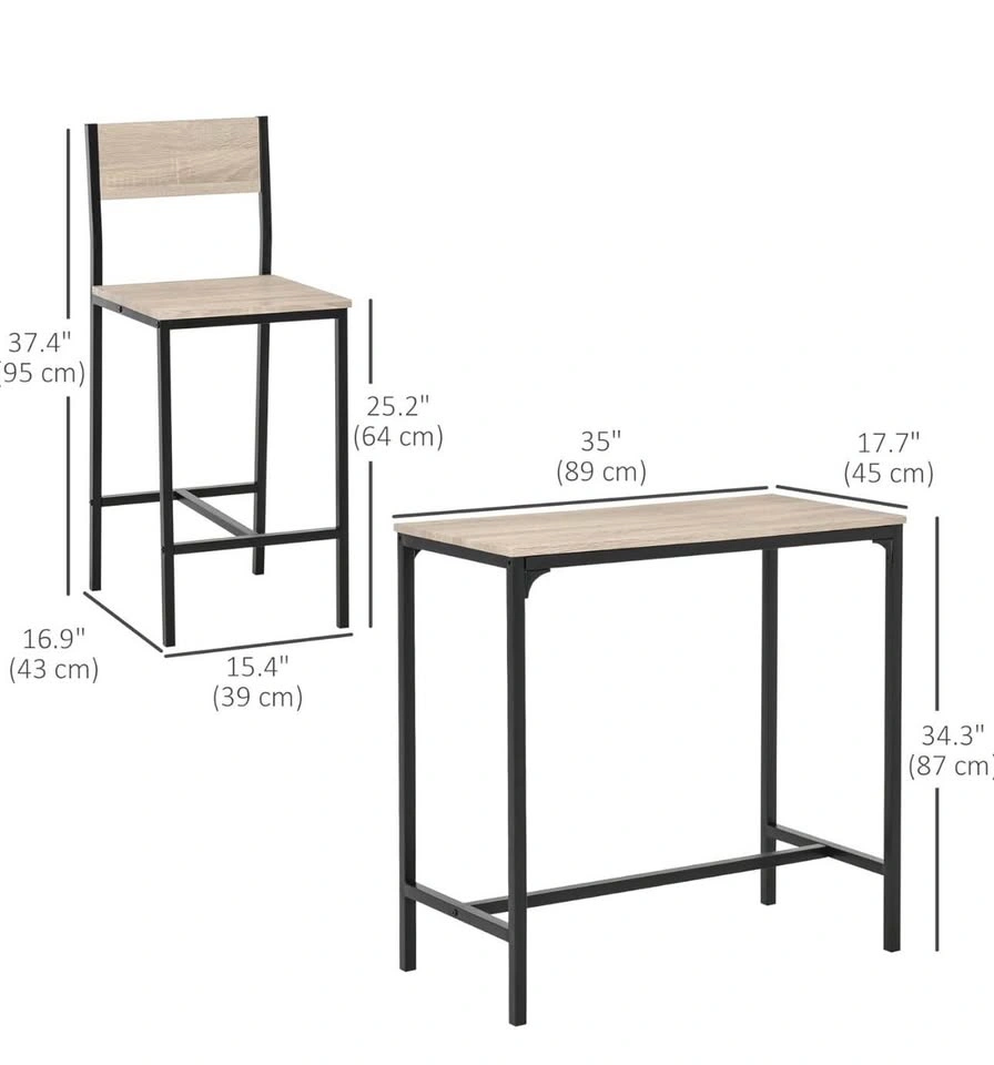 Industrial Bar Table and Chairs - photo 2