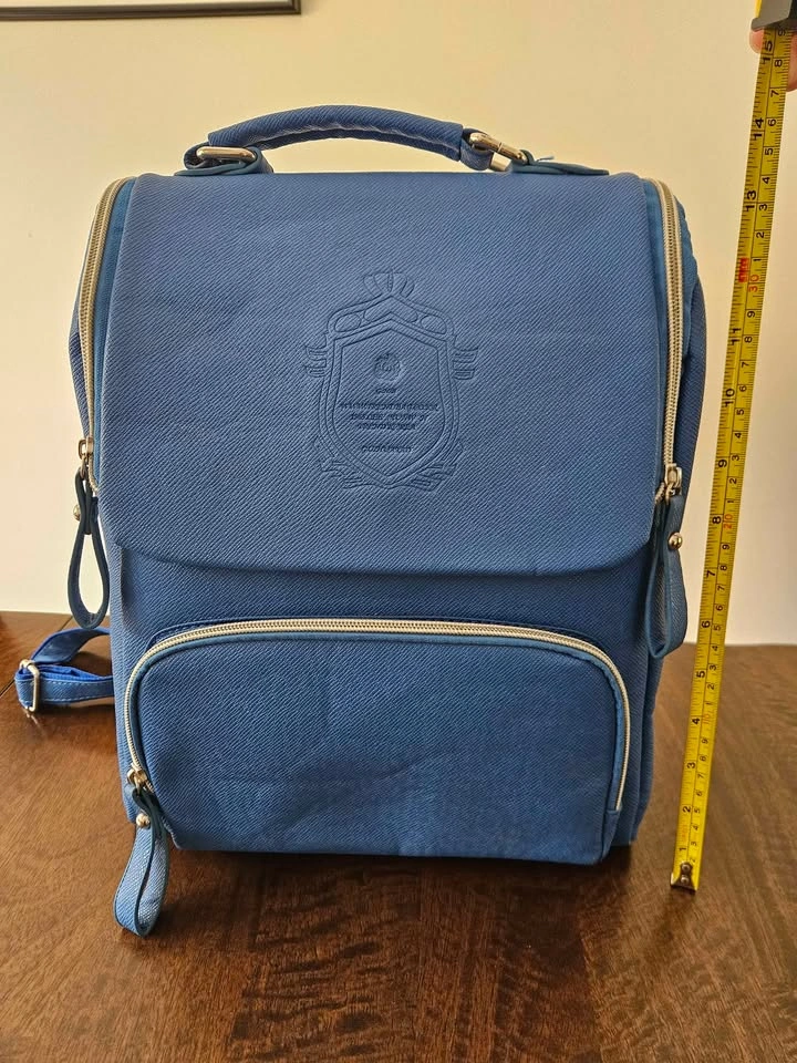 Giles N Brooks Royal Blue Saffiano Vegan Leather Backpack - photo 2