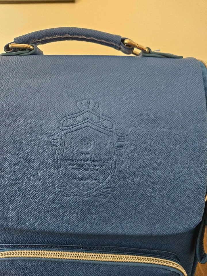Giles N Brooks Royal Blue Saffiano Vegan Leather Backpack - photo 3