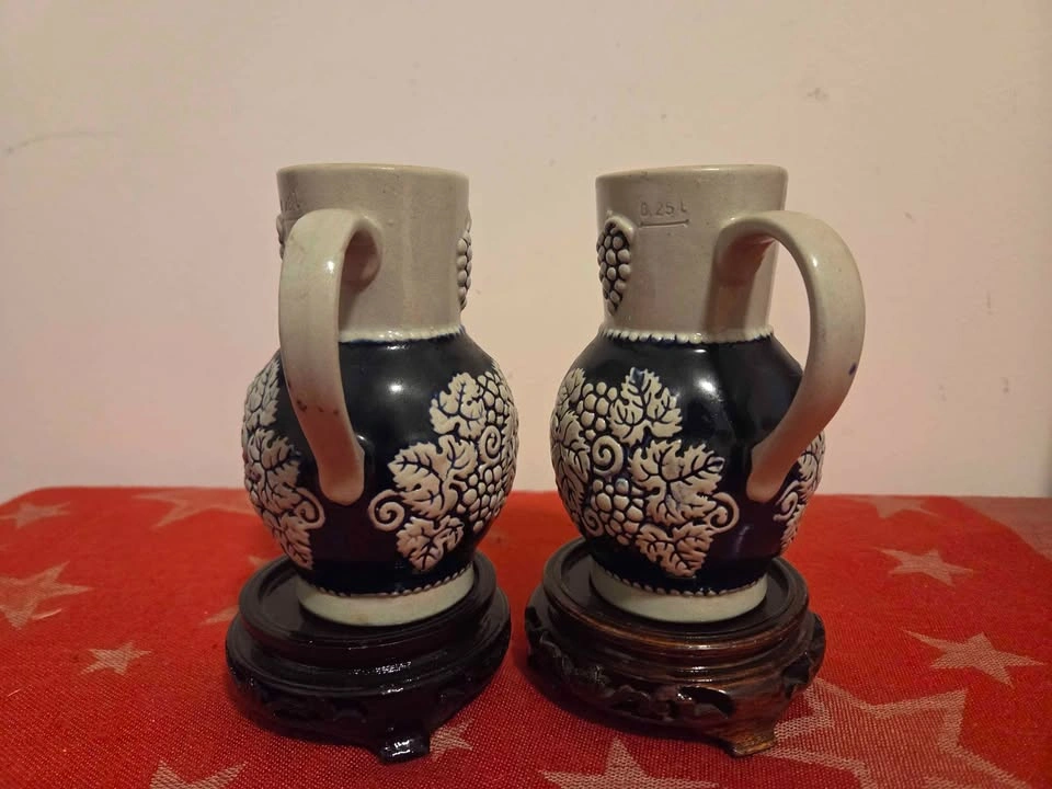 Vintage West German MARZI & REMY Salt Glaze Cobalt Pitcher #2956 - photo 4