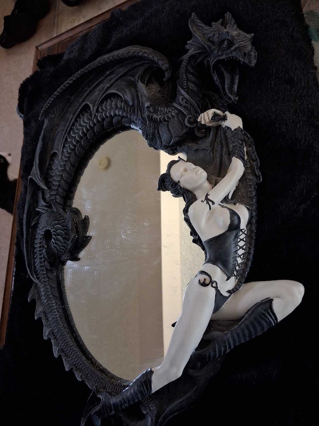 Gothic Fairy & Dragon Mirror