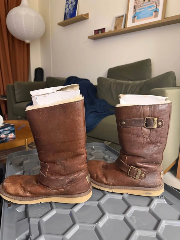 UGG Kensington Tall Leather Boots – Brown, Size 7 - photo 2