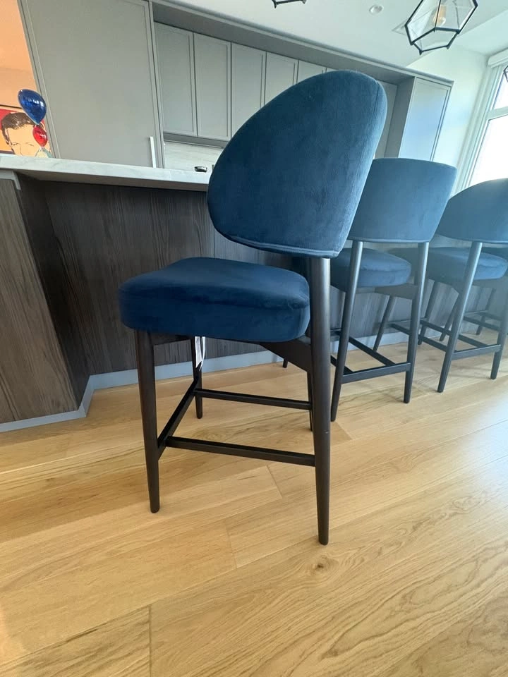 Set of 4 West Elm Custom Counter Stools - Brand New - photo 3