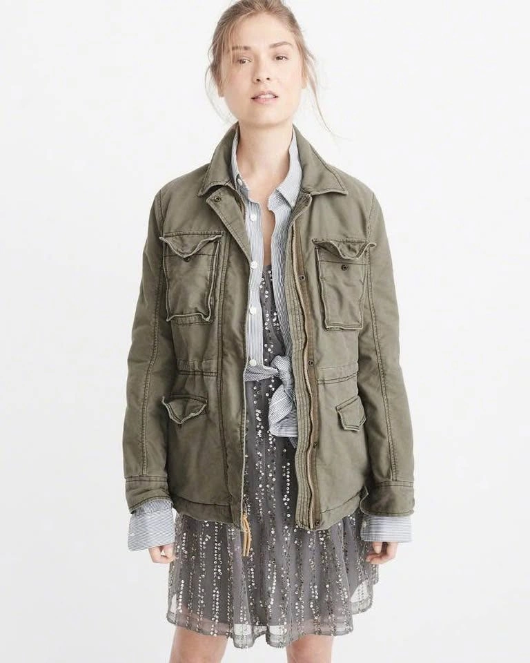 Abercrombie & Fitch Utility Jacket - Sherpa Lined - Size S - photo 3