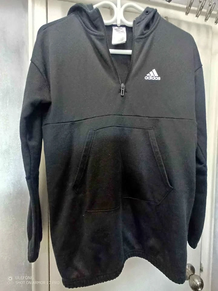 Adidas Black Quarter Zip Hoodie XS